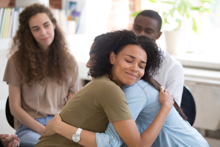 Support group embrace