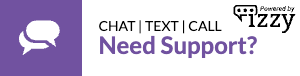 Chat, text or call - Need Support? widget badge